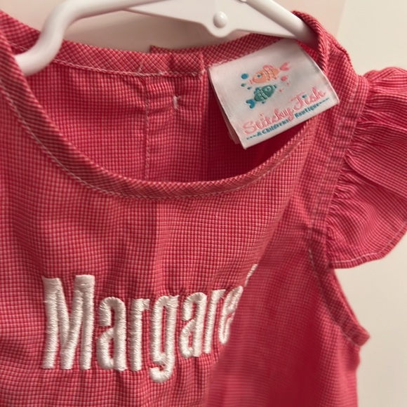 Red and white check onesie - Picture 2 of 3